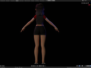 stylized girl character modeling for blender cycles and eevee - amy girl style 1 Modelo 3D