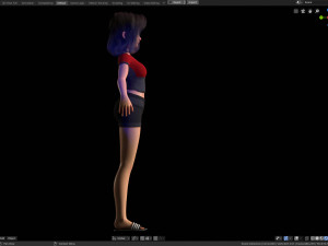 stylized girl character modeling for blender cycles and eevee - amy girl style 1 Modelo 3D