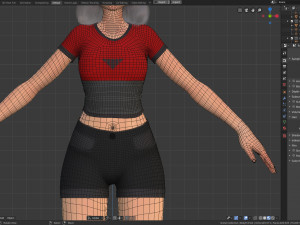 stylized girl character modeling for blender cycles and eevee - amy girl style 1 Modelo 3D