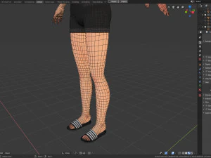 stylized girl character modeling for blender cycles and eevee - amy girl style 1 3D Model