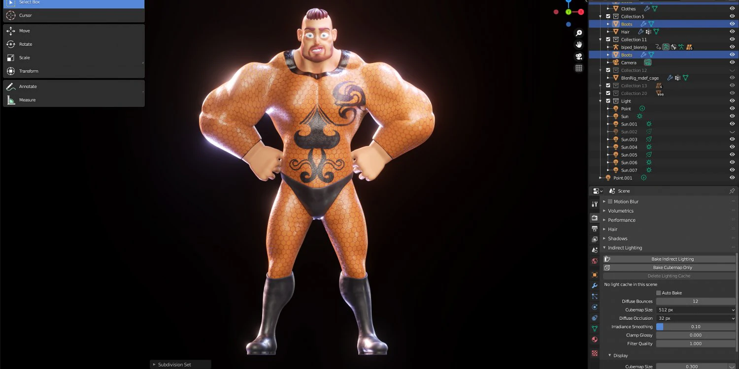 rigged - personagem estilizado man - hecxa - blender cycles e eevee Modelo 3D .c4d .max .obj .3ds .fbx .stl .blend 