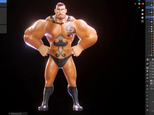 rigged - stylized character man - hecxa - blender cycles and eevee 3D Model