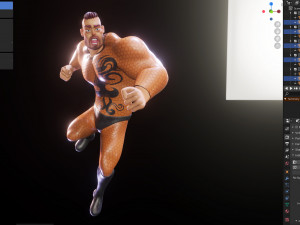 rigged - stylized character man - hecxa - blender cycles and eevee Modèle 3D