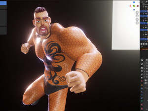 rigged - stylized character man - hecxa - blender cycles and eevee Modèle 3D