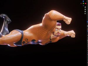 rigged - stylized character man - hecxa - blender cycles and eevee Modèle 3D