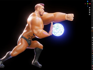 rigged - stylized character man - hecxa - blender cycles and eevee Modèle 3D