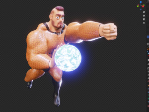 rigged - stylized character man - hecxa - blender cycles and eevee Modèle 3D