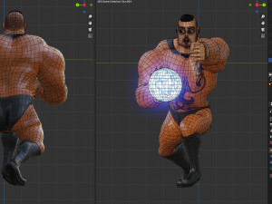 rigged - stylized character man - hecxa - blender cycles and eevee Modèle 3D