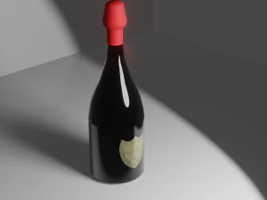 병 돔 페리뇽 3D 모델