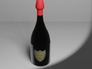 bottle dom perignon Modello 3D