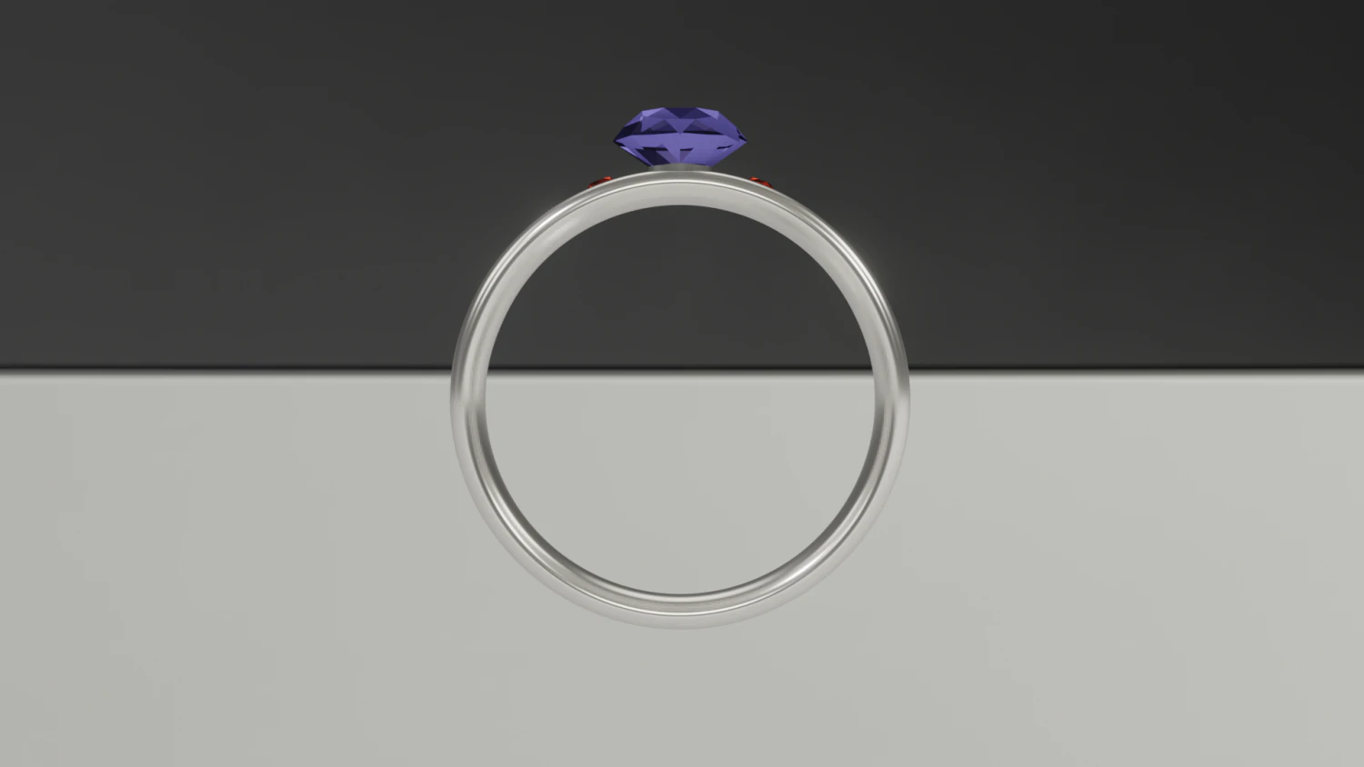 ring with brilliant and ruby 3D Model .c4d .max .obj .3ds .fbx .stl .blend 