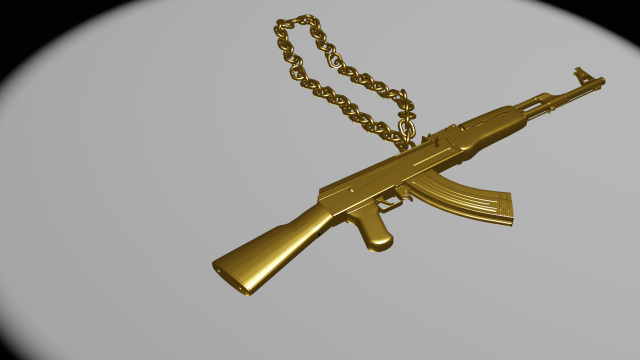 gold ak 3D 模型 .c4d .max .obj .3ds .fbx .stl .blend