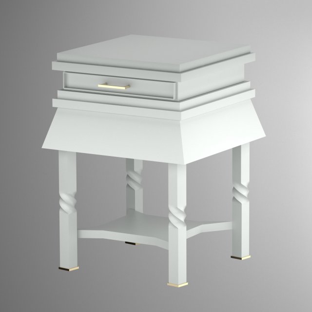 white table Modelo 3D .c4d .max .obj .3ds .fbx .stl .blend 