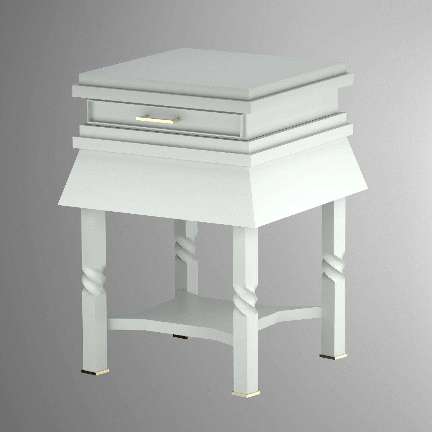 white table 3D Model .c4d .max .obj .3ds .fbx .stl .blend 