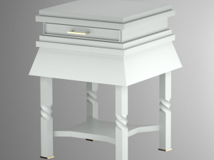 white table 3D 모델