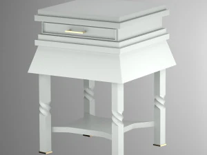 mesa blanca Modelo 3D