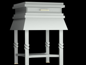 white table Modelo 3D