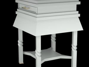 white table Modelo 3D