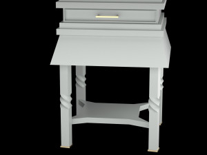 white table Modelo 3D