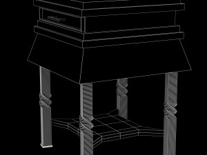 white table Modelo 3D