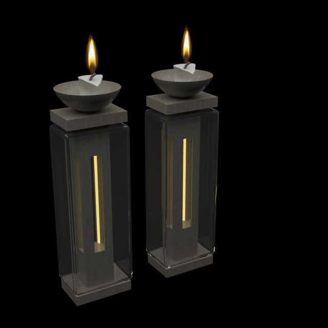 modern candlestick Model 3D .c4d .max .obj .3ds .fbx .stl .blend 