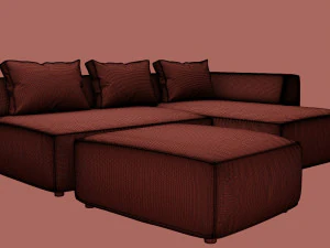sofa industrial loft 3D Model