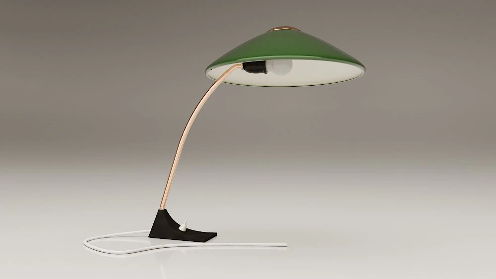 green desk lamp 3D Model .c4d .max .obj .3ds .fbx .stl .blend 