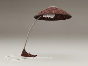 green desk lamp 3D Model