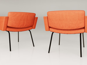 council armchairs 3D 모델