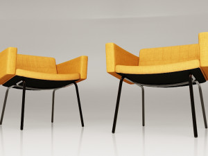 council armchairs 3D 모델