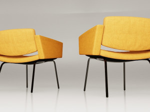 council armchairs 3D 모델
