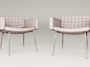 council armchairs 3D 모델