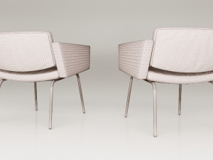 council armchairs 3D 모델