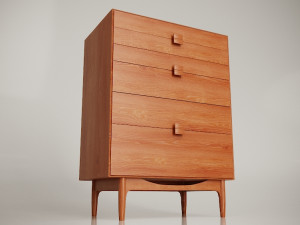 chest of drawers by ib kofod larsen 3D Model