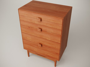 chest of drawers by ib kofod larsen 3D Model