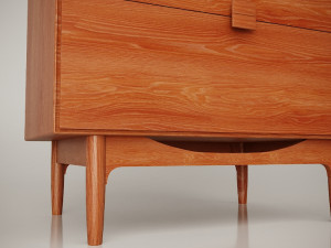 chest of drawers by ib kofod larsen 3D Model