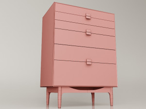 chest of drawers by ib kofod larsen 3D Model
