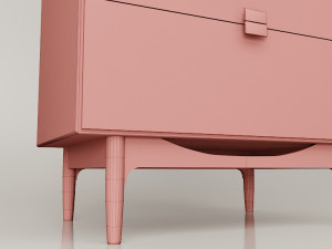 chest of drawers by ib kofod larsen 3D Model
