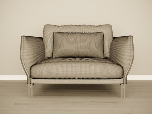 majestic armchair carmenes 3D 模型