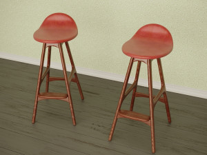 od61 barstools by erik buch 3D Модель