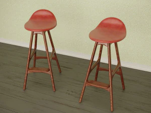 od61 barstools by erik buch 3D Model
