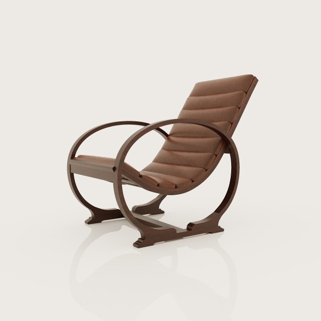 leather slipper chair 1930s Modelo 3D .c4d .max .obj .3ds .fbx .stl .blend 
