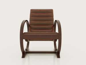 leather slipper chair 1930s Modelo 3D