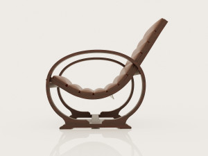leather slipper chair 1930s Modelo 3D