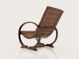 leather slipper chair 1930s Modelo 3D