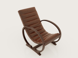 leather slipper chair 1930s Modelo 3D
