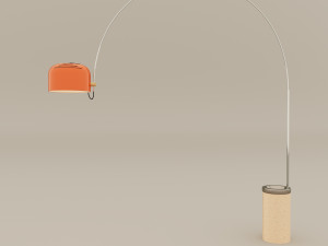 huge floor lamp by guzzini 1960s 3D Model