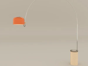 Guzzini 1960년대의 거대한 플로어 램프 3D 모델