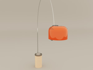huge floor lamp by guzzini 1960s Modello 3D