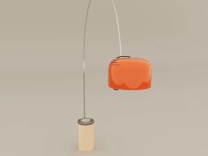 huge floor lamp by guzzini 1960s 3D Model